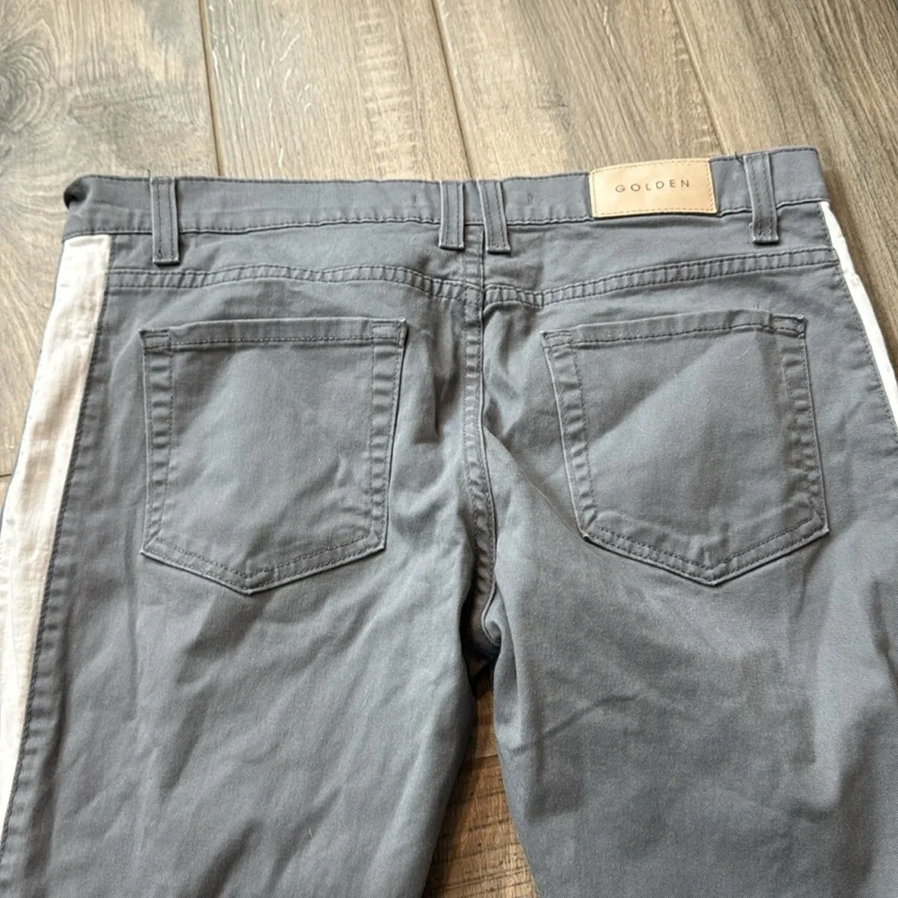 Golden Denim Men’s Gray and‎ White Zipper Ankle Pant Size 36